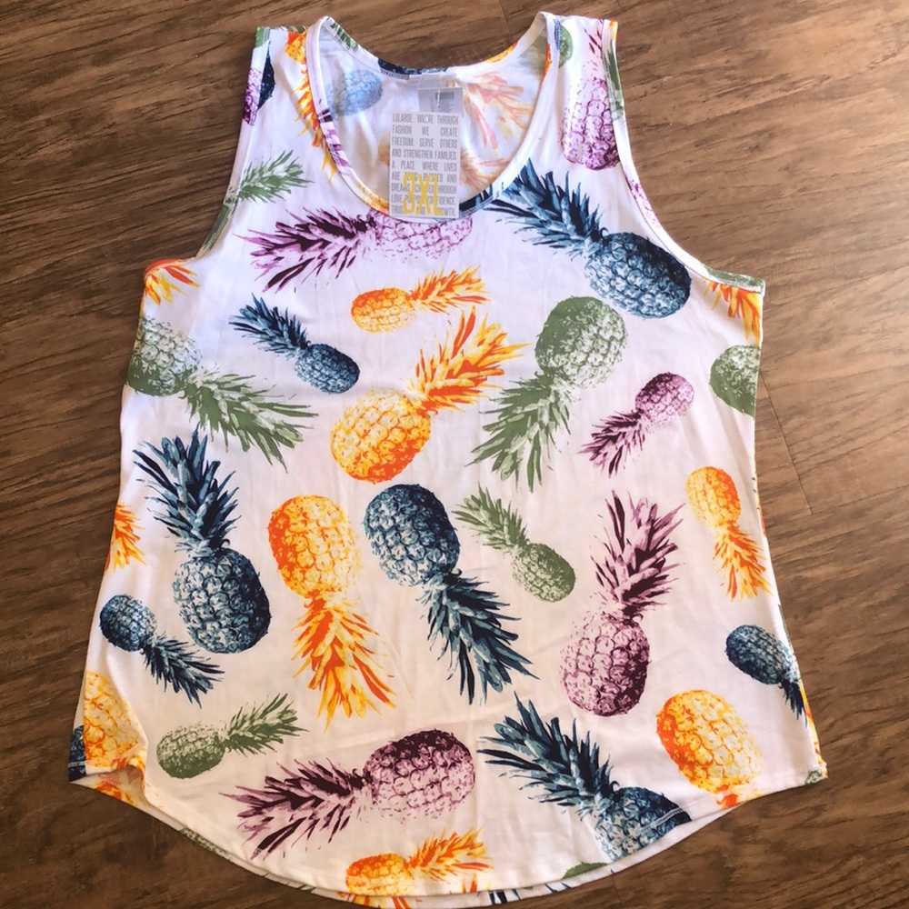 LuLaRoe Pineapple tank top